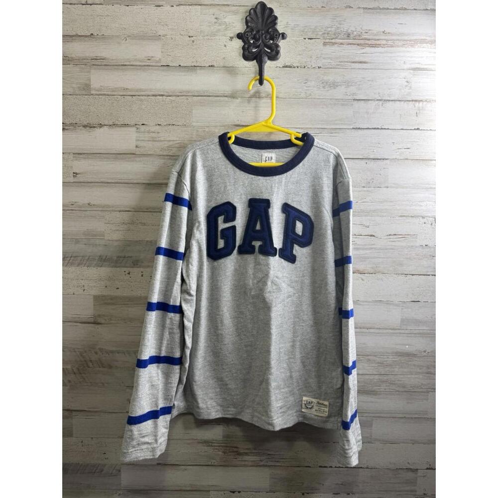 GAP GRAY LONG SLEEVE PULLOVER SHIRT SIZE 10